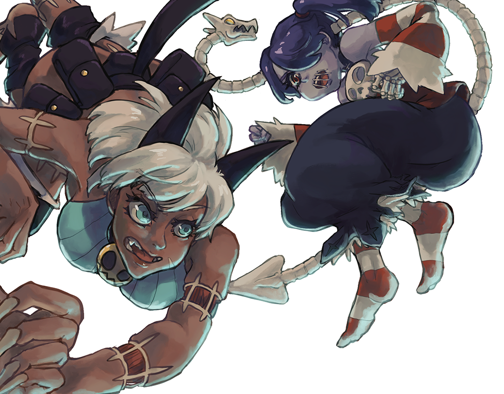 Fan art of video game characters from Skullgirls 02